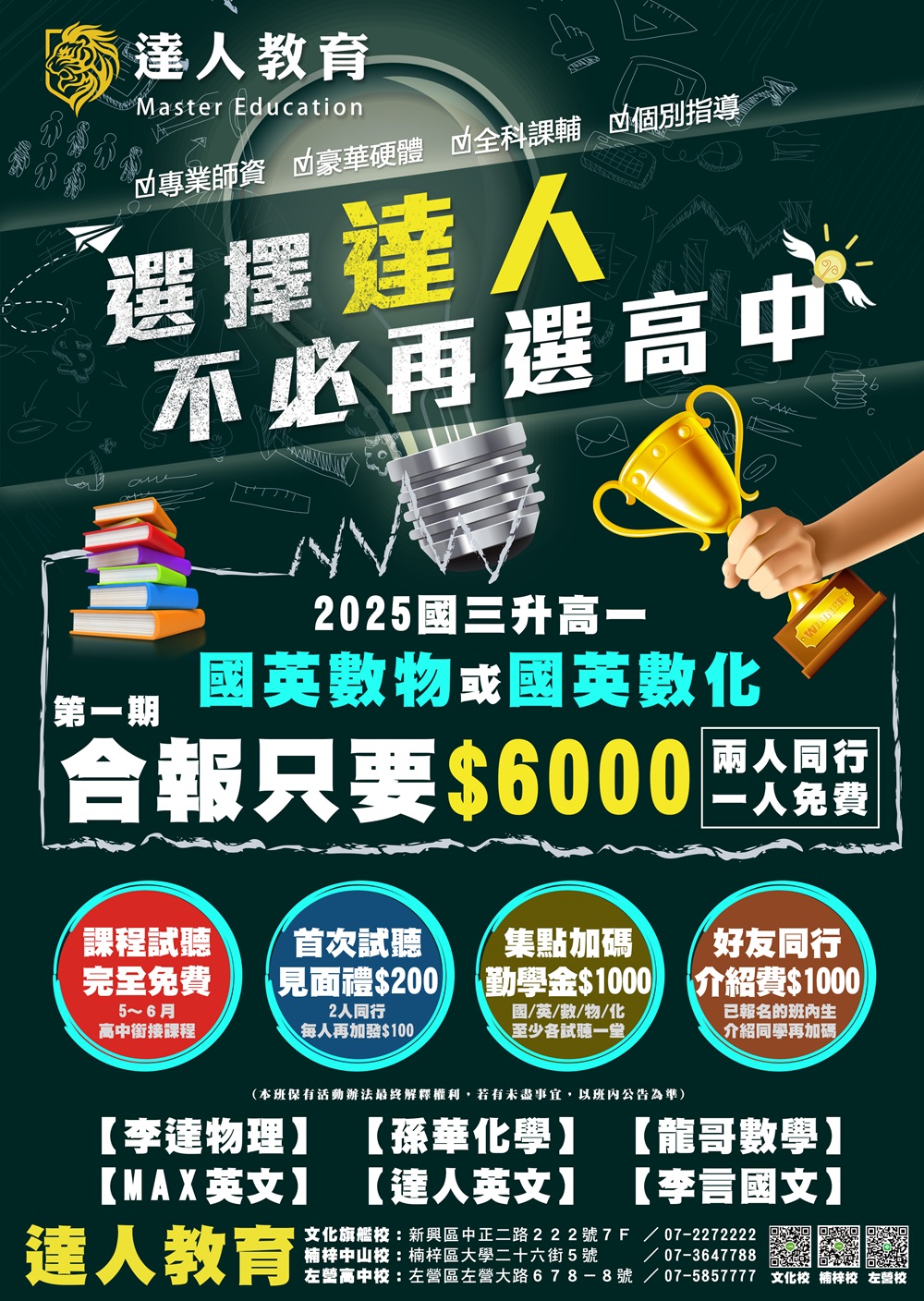 選擇達人不必再選高中